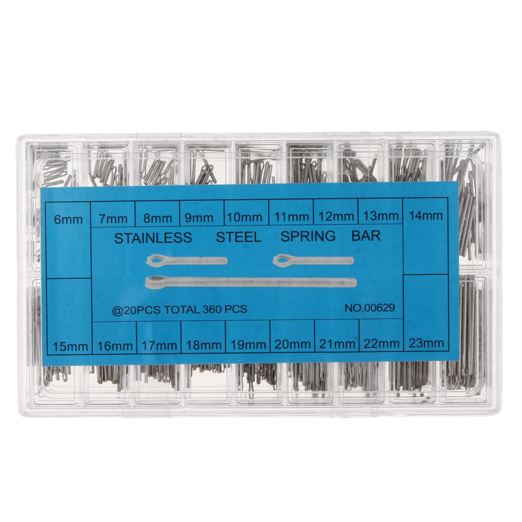 360x Set of Split Pins for 6-23 Stainless Steel Bracelet