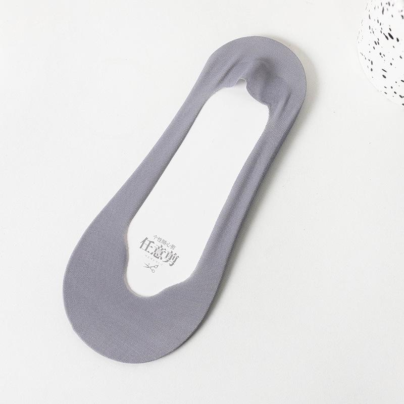 Женские ультратонкие низкие невидимые хлопковые носки с силиконовой противоскользящей вставкой для туфель на высоком каблуке