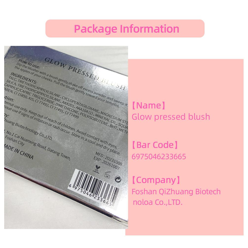 Однотонные румяна для улучшения цвета лица и ретуши макияжа Водостойкий и устойчивый к поту стойкий макияж Псевдовегетарианский макияж