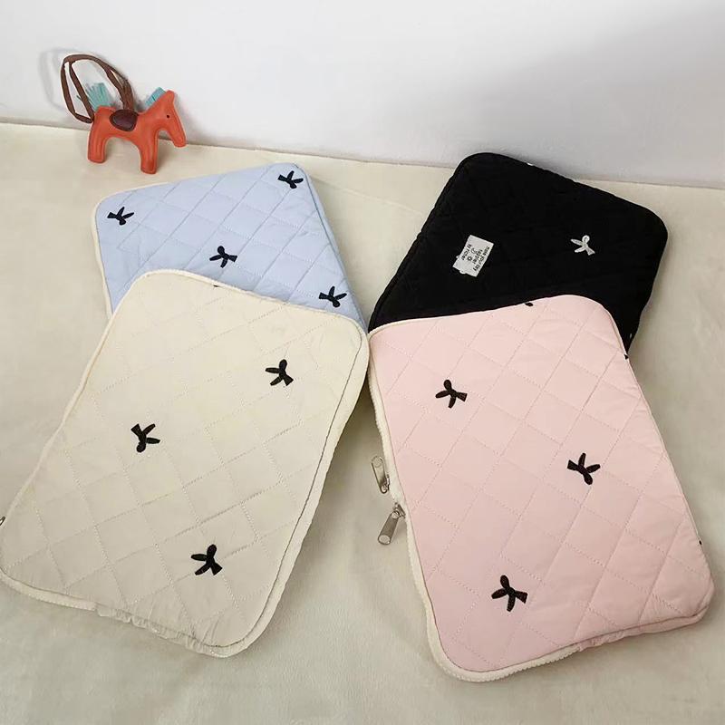 1 шт. вышитый милый бант для ноутбука, планшета, внутренняя сумка, корейский стиль для девочек, многоцветный ноутбук