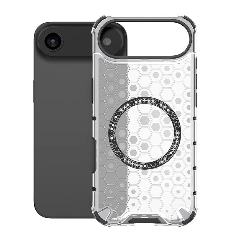 Усиленная противоударная прочная чехол-броня для IPhone 17 Air 16 E 15 14 Plus 13 12 11 Pro Max, с магнитной зарядкой, с мягким бампером