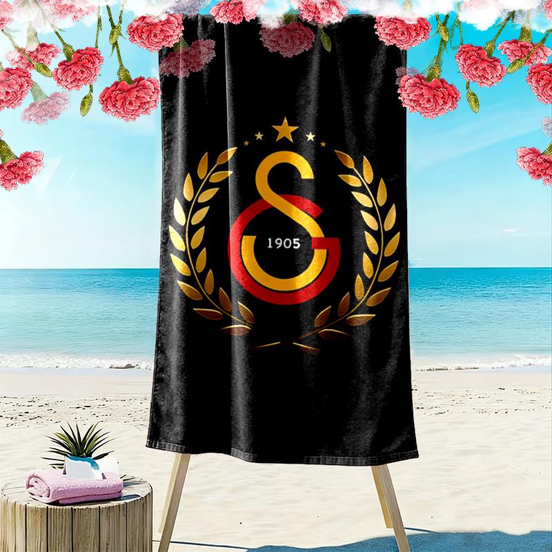 1 шт. Пляжное полотенце Galatasaray SK, Мягкое пляжное полотенце, Подходит для пляжа, плавания, кемпинга на открытом воздухе и путешествий