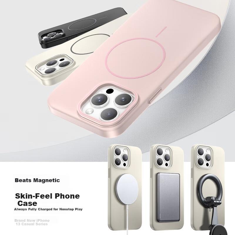 KEKLLE iPhone 13 Pro Case Magnetic Wireless Charging Matte Shockproof Protective Cover Peak Rock Color