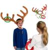 5Pcs/set Blow-Up Inflatable Reindeer Antler Hat 4 Rings Christmas Holiday Game ADM