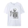 Sleep Deprived Barely Alive Skeleton Rock Star Blackwork Blank T Shirt 100 Cotton Unisexs Clothing 2025 Tops Tees Christmas