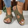 Summer New Buckle Fish Mouth Platform Fashion Beach Cross Sandals Women