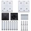 Fence Panel Set 7 pcs WPC and Aluminum Gray