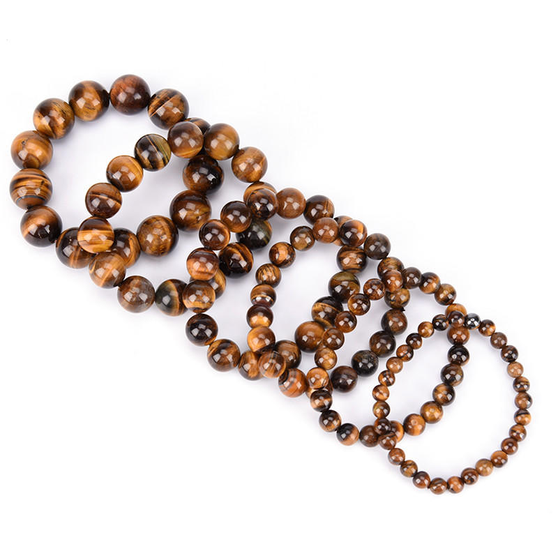 Natural Tiger Eye Stone Lucky Bless Beads Men Woman Jewelry Bracelet Bangle Chic