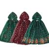 Christmas Children's Autumn and Winter Shawl Cloak Costume Girls Princess Shawl Outer