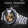 Классическая серия золотые стальные мужские наручные часы скелетон механические лучшие брендовые роскошные модные автоматические часы