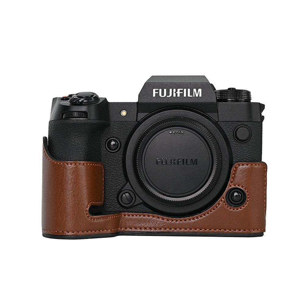 Получехол из искусственной кожи для камеры Fujifilm XH2 XH2S Fuji X-H2 X-H2S, защитная крышка с нижним открытием