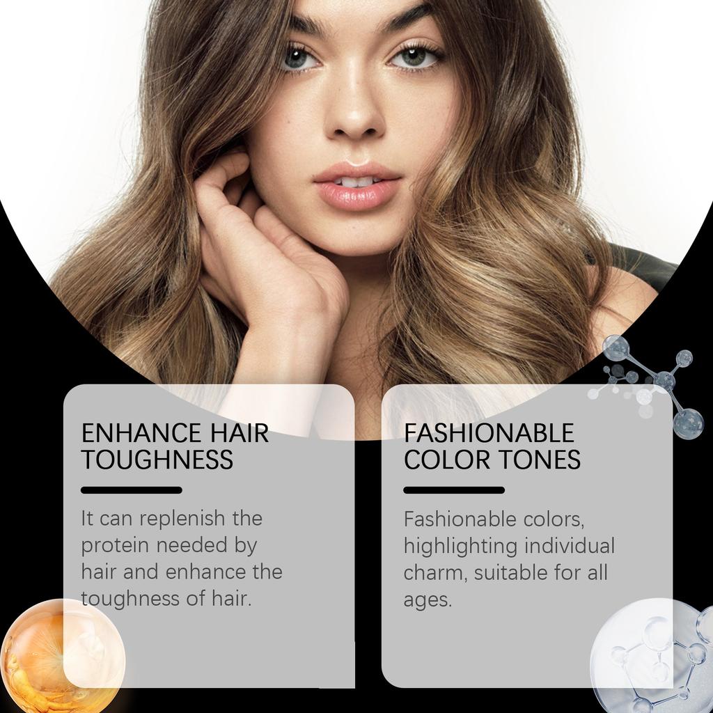 EELHOE Multi Color Hair Dyeing Shampoo Natural Non-irritating Nourish Scalp Easy Coloring Lasting Effect Smoothing Hair Dyeing