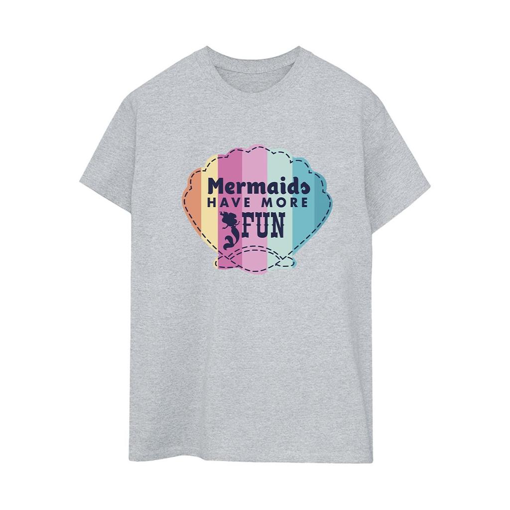 Disney Womens/Ladies The Little Mermaid Fun Cotton Boyfriend T-Shirt