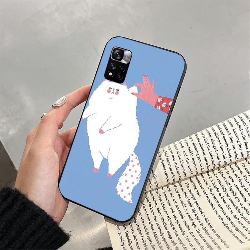 Чехол для телефона для Xiaomi Redmi note 14 Pro 14 13 12 11 10 Pro 14S 12S 11S Redmi 14C 13C 10 Веселый Кот