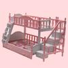 Interesting Long Lifespan Detailed Smooth Surface Cute Doll House Furniture Bunk Bed for Micro Landscape Pretend Play Toy