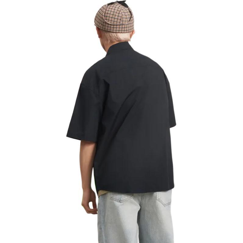 Converse Рубашка с логотипом Utility Shirt Азиатский размер 'Черный' Мужская 10026433-A01