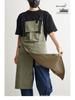 Korean Fashion Apron for Women and Men: Ideal for Baristas, Bubble Tea Shops, Barber Shops, Nail Salons, and Restaurants