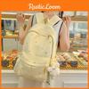 Embroidery Print Letter Pattern Stylish Backpack With Padded Shoulder Straps