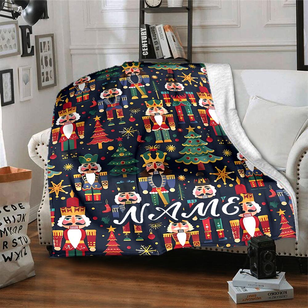 Festive Christmas Wrapping Paper Design With Gingerbread And Ornaments Blanket Allseason Blanket Christmas Home Decorgift Sofa Bed Travel Camping