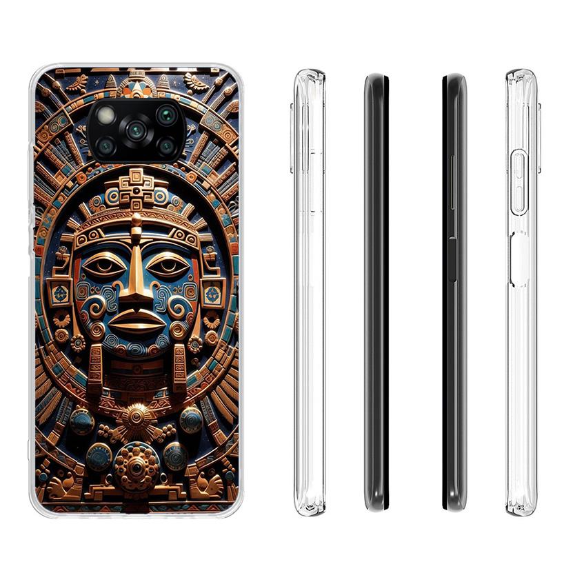 Mayan Stone Totem Pole Phone Case For Xiaomi Poco X7 X6 X5 Pro F7 Ultra Redmi 15C 15 13 13C 12 12C 10 10A 10C 9 9A 9C 9T Cover P