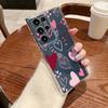 Розовый чехол с сердечками для Samsung Galaxy S26 Ultra S25 FE S24 S23 S22 A54 A15 A35 A55 A16 A36 A56 A17 A37 A57 5G Мягкий чехол