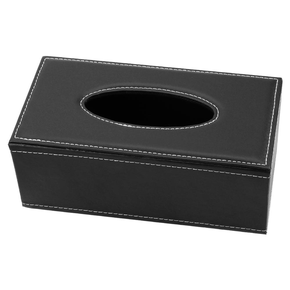 Anti-moisture Home Storage Paper Holder Rectangular Tissue Paper Napkin Box PU Leather Tissue Box