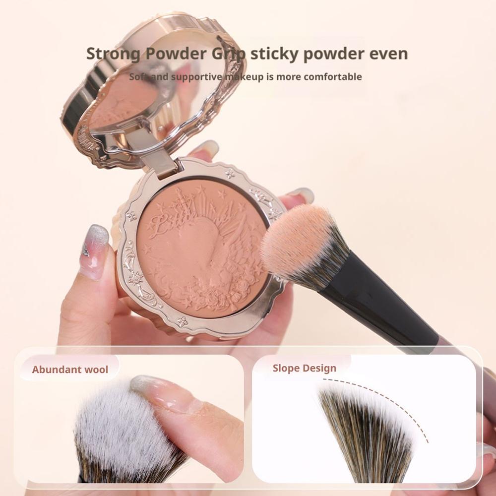 Slope Angle Blush Brush Makeup Artist Professional Powder Stippling Face Beauty Small & Brush T X0A6