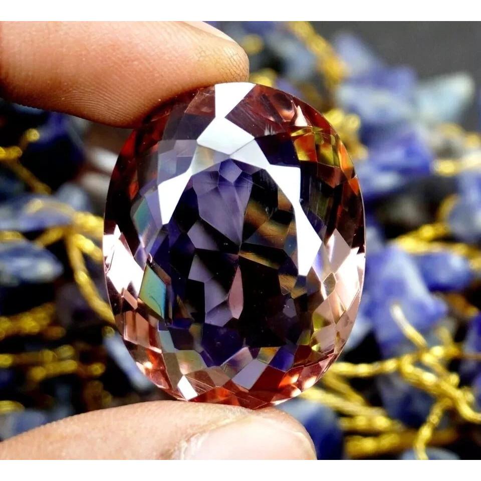 75.50 Ct Natural Alexandrite Oval Color Change VVS Certified Loose Gemstone