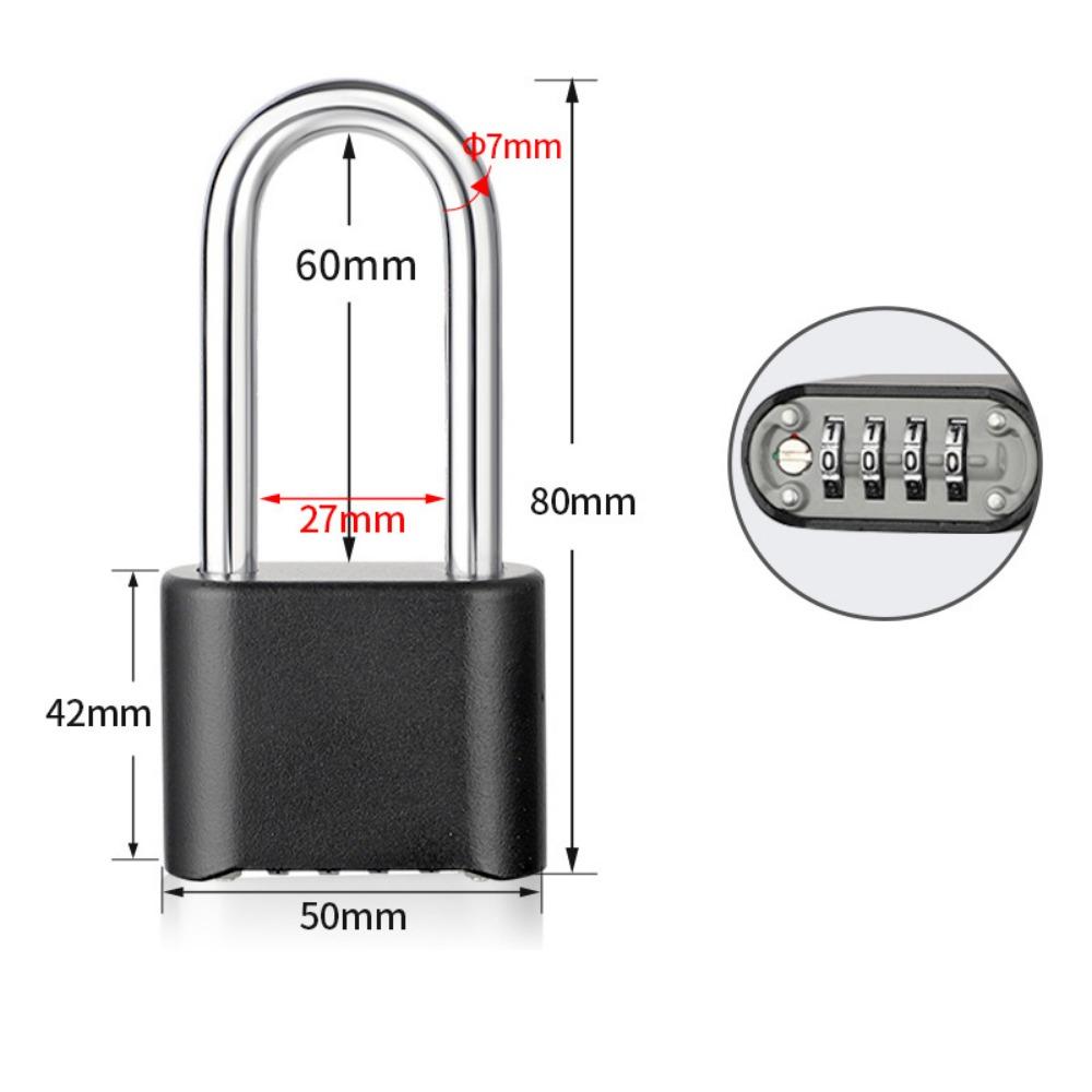 Waterproof Number Combination Padlock Safe Anti-theft Lock Practical 4-Digit Password Lock Toolbox