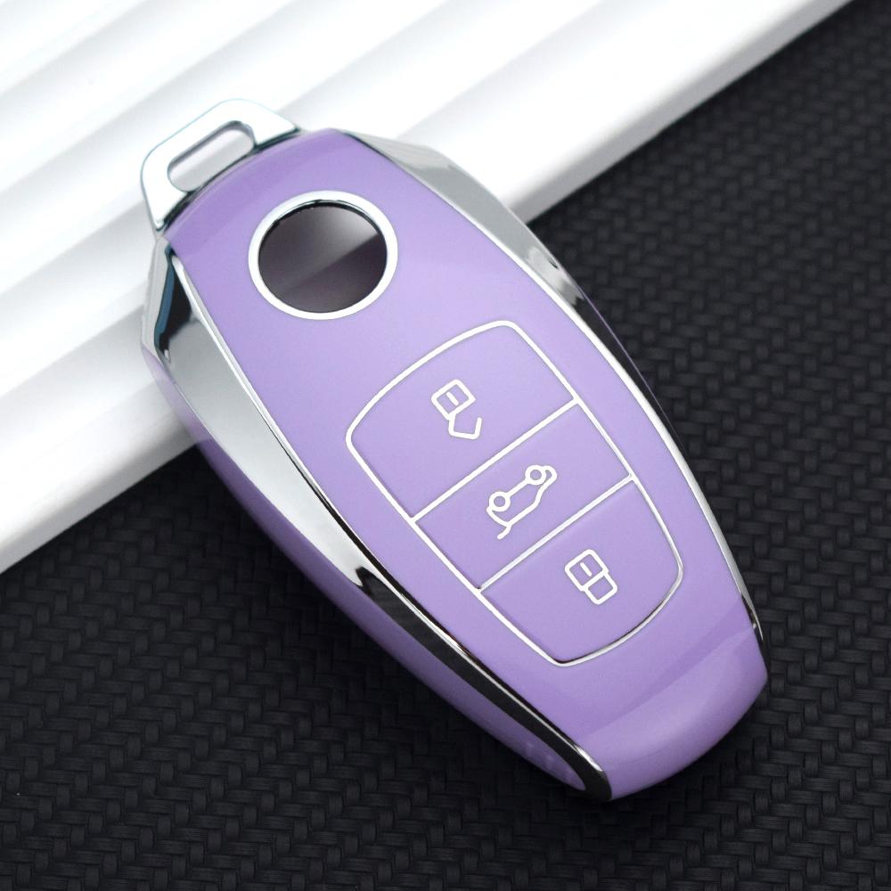 Держатель для брелока для VW Volkswagen Touareg 2017 2018 2019 2020 2021 Мягкий чехол для автомобильного ключа из ТПУ, защитные аксессуары