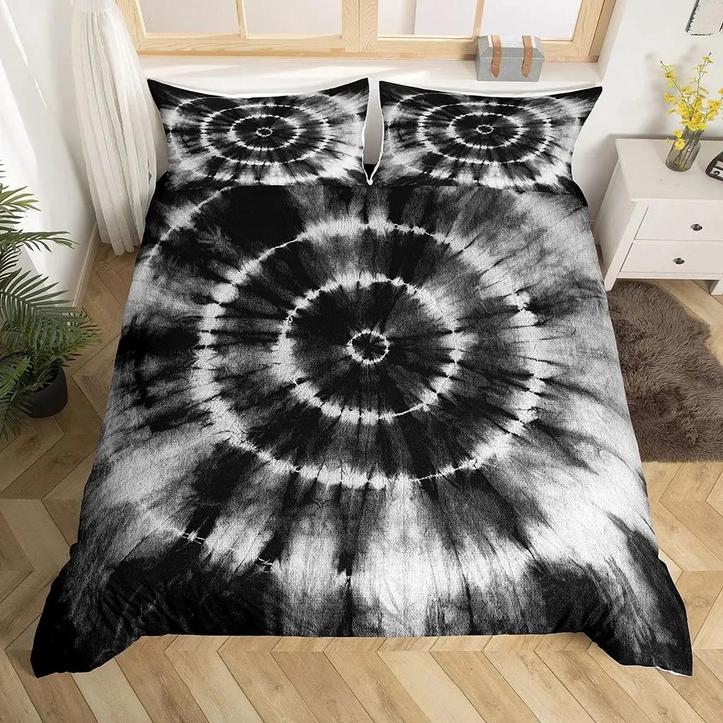 Tie Dye Duvet Cover Set Bohemian Hippie Spiral Bedding Sets Ethnic Boho  Comforter Cover Set Swirl Tie Dyed Pattern Quilt Cover