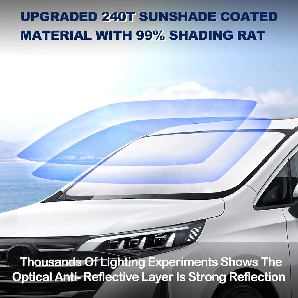 Front Windshield Sun Shade Car Window Sunshade Custom Fit Compatible with Toyota RAV4 SUV Crossover LE XLE Premium XLE Adventure Hybrid Prime 2024