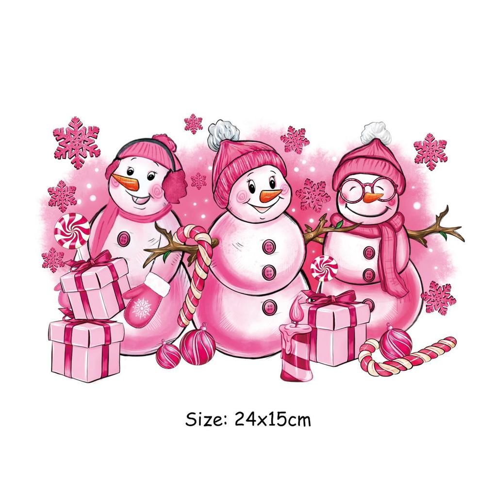 Рождественское настроение, термопереносные наклейки, снеговик, аксессуары для рукоделия, художественные ремесла, гладильный утюг для переноса одежды, аппликации, нашивки