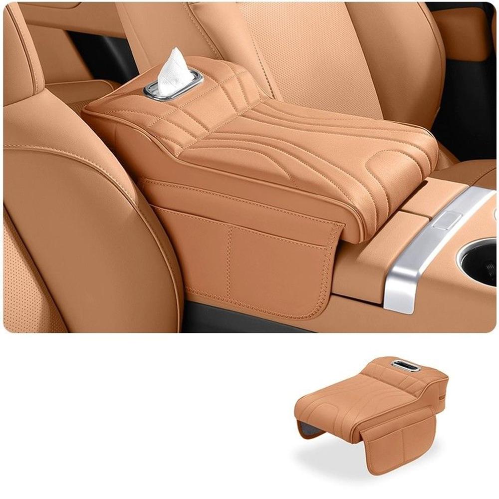 Car Tissue Box Height Increase Armrest Pad For Toyota Land Cruiser Prado LC250 2024 25 Protective Cover Storage Bag Auto Styling