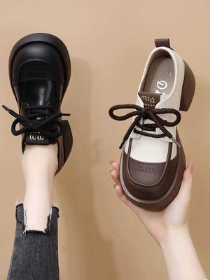 Маленькие кожаные туфли в британском стиле, женские черные туфли, мокасины, универсальная платформа, женская обувь Мэри Джейн