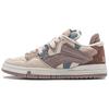 Li Ning Weiwupro Non-Slip Shock Absorbing Wear-Resistant Low-Top Skate Shoes Women Sneakers Beige Brown AECU004-1