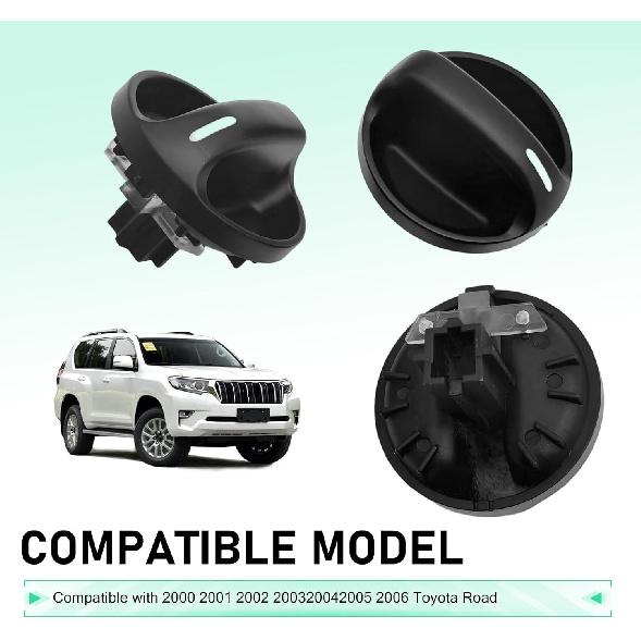 3 PCS Car Climate Control Knobs, ABS Heater Fan Control Switch Panel Knob Kit, Precise Fit Replacement OEM# 55905-0C010, Compatible with 2000 2001
