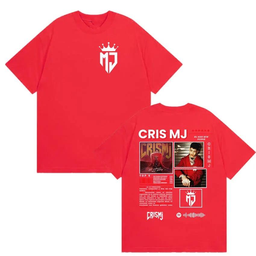 Rapper Cris Mj Album 2026 Graphic T Shirt Unisex Hip Hop Vintage Oversized T-shirts Summer High Quality Cotton T-shirt Streetwear