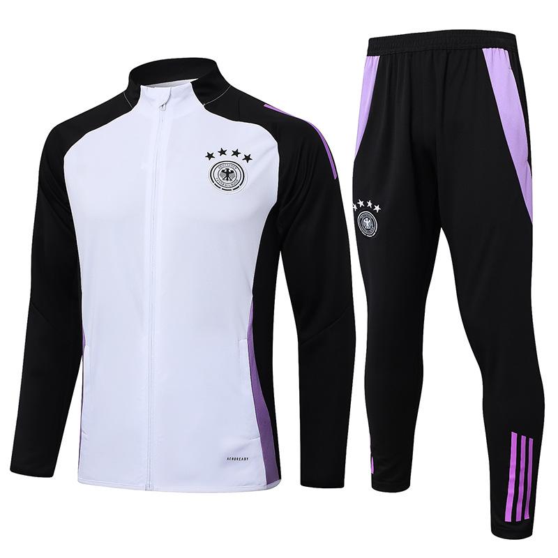 2024 country captain zipper Argentina Portugal Italy Brazil Germany warm-up jersey football jersey