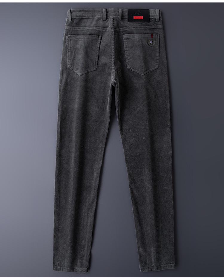 Мужские повседневные брюки из вельвета-стрейч - осень/зима, свободные, прямого кроя, универсальные брюки