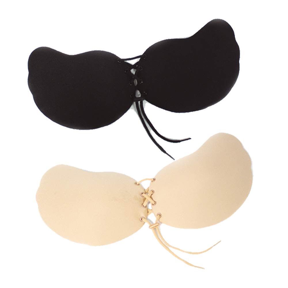 Velform Perfect Cleavage Комплект из 2 бюстгальтеров без бретелек и клейкий бюстгальтер E-Chance от Velform Perfect Cleavage, (Черный Нюдовый) - Бюстгальтер с эффектом увеличения груди, Бюстгальтер,