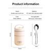510ml Stainless Steel Lunch Box with Spoon Thermal Food Container Vaccum Cup Insulate Bento Box Thermos Soup Cup For Kids School