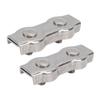 2Pcs M10 Duplex Wire Rope Grip Stainless Steel Cable Clamps Caliper Rigging Hardware