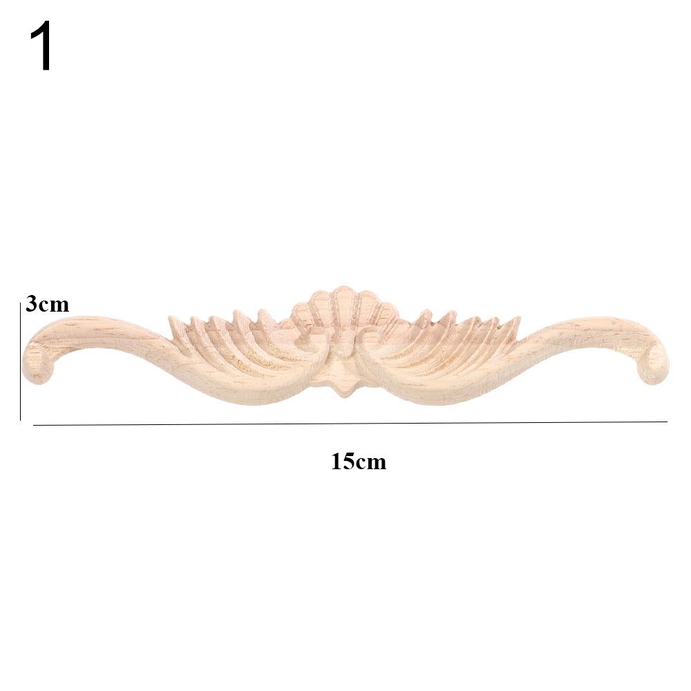 Door Decoration Woodcarving Decorative Corner Appliques Frame Wooden Figurines Crafts Wood Carved