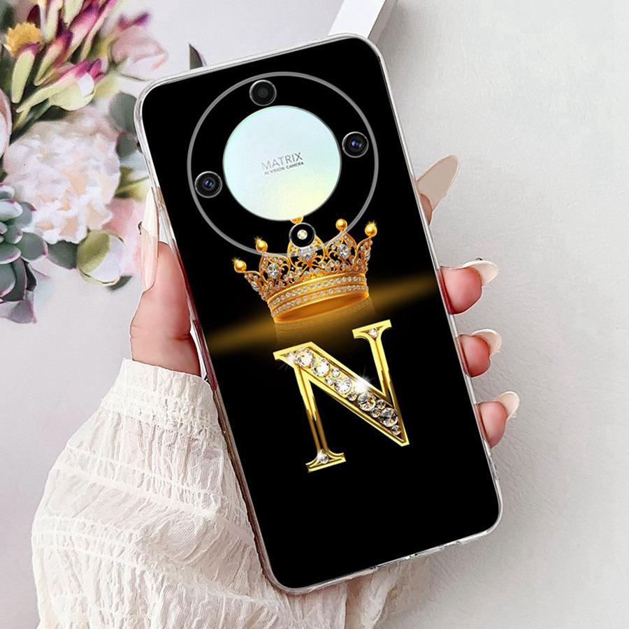 Чехол For Honor Magic6 Lite Корона Буква ТПУ Мягкий Силикон Для Honor X9b x9a Magic 5 6 Lite 5G Защитная Оболочка Задняя Крышка Fundas