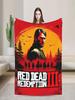 Фланелевое одеяло для видеоигры RDR, мягкий зимний плед для спальни, дивана, покрывало с графическим рисунком для девочек и мальчиков