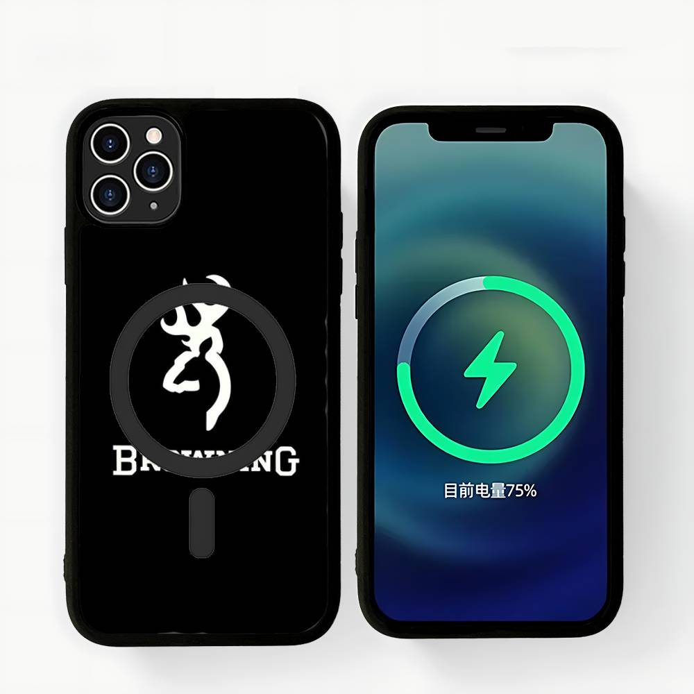 B-Browning Logo Phone Case For IPhone 13 14 15 11 12 16 17 Pro Max Plus Magsafe Magnetic Shell