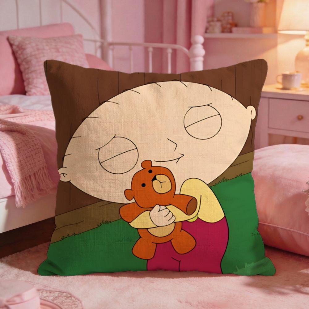 Family GGuys Funny Anime Cushion Cover Premium Comfort Reversible Pillow Cove Two In One Design For Any Room Car Interior
