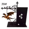 Dragon Statue for Desk Magical Flying Bookshelf Lamp, Warm Hanging Night Light, Fantasy Room Decor Reading Nook Decor, Unique Gift Lovers Book Readers