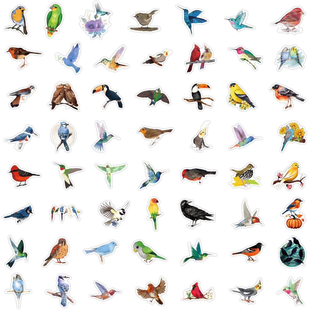 55 Новых Цветных Наклеек Граффити Птицы Птица Украшают Блокнот Чемодан Наклейки